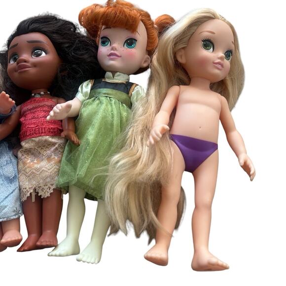 Disney Princess Doll Lot (7) Moana Tinker Bell Elsa Anna Rapunzel Jasmine Belle - Picture 5 of 10